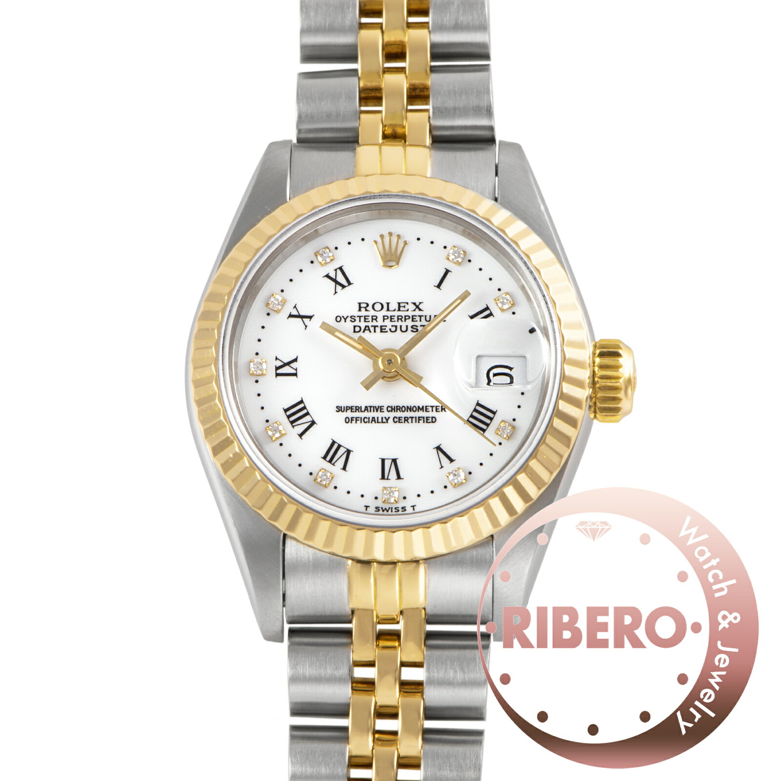 Rakuten - ROLEX ロレックス デイトジャスト 69173G R番 ホワイトローマン Tritium SS/YG【中古】