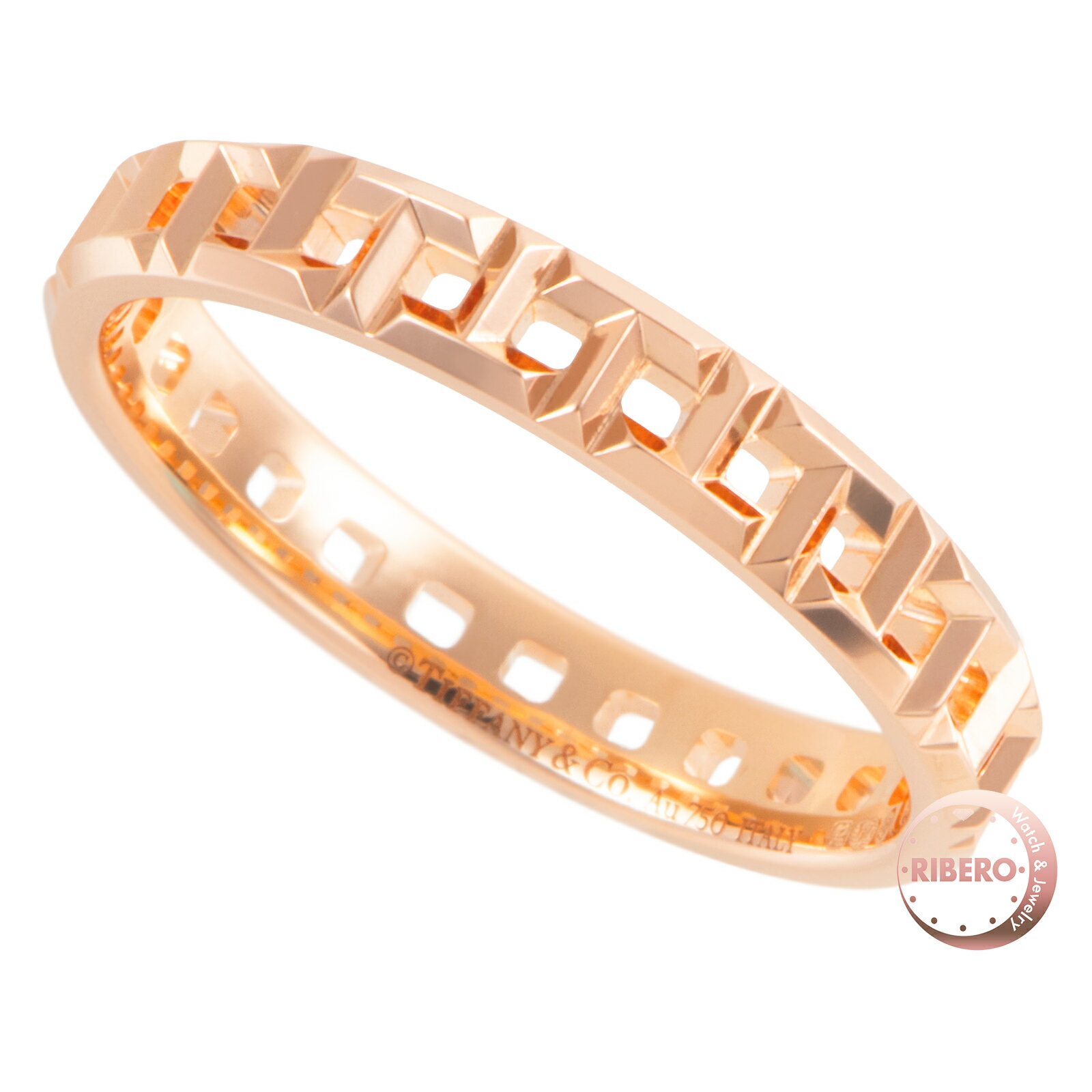 Rakuten - TIFFANY&Co. ティファニー ティファニーT トゥルー ナロー リング 指輪 17号 K18RG ピンク ゴールド【中古】