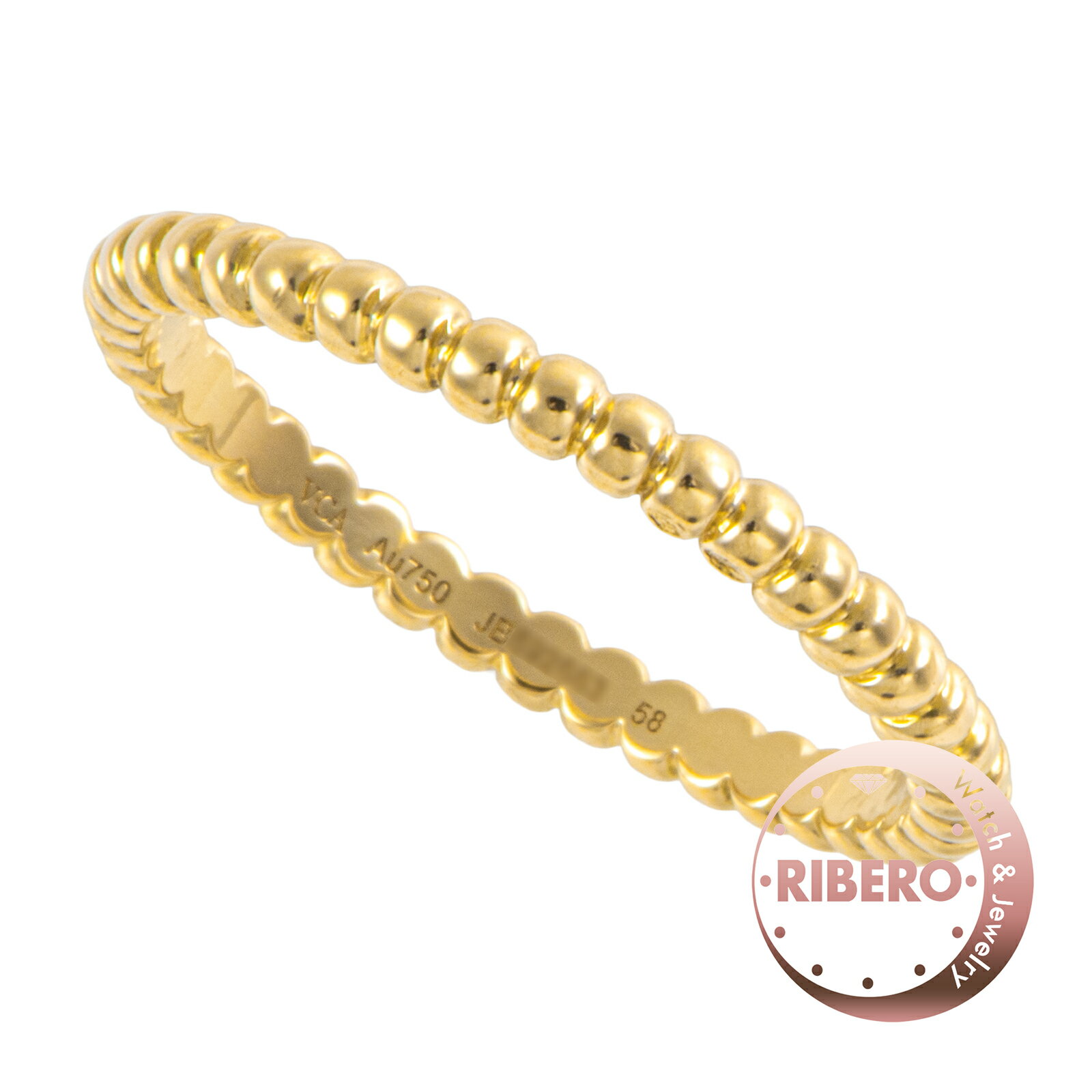 Rakuten - Van Cleef & Arpels ヴァンクリーフ＆アーペル ペルレ ゴールドパール リング スモールモデル VCARN95Q58 指輪 18号 K18YG ゴールド【中古】