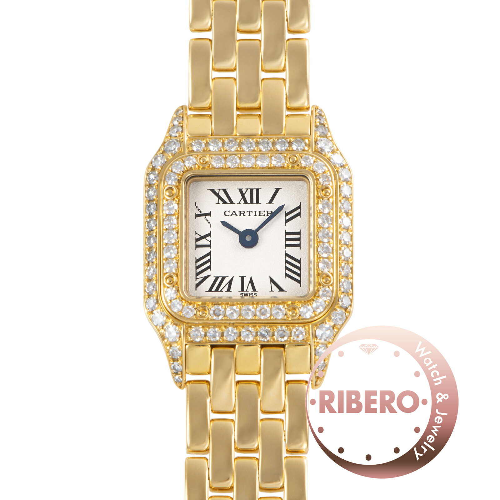 Cartier カルティエ ミニパンテール WF3182B9 ベゼルダイヤ K18YG【中古】