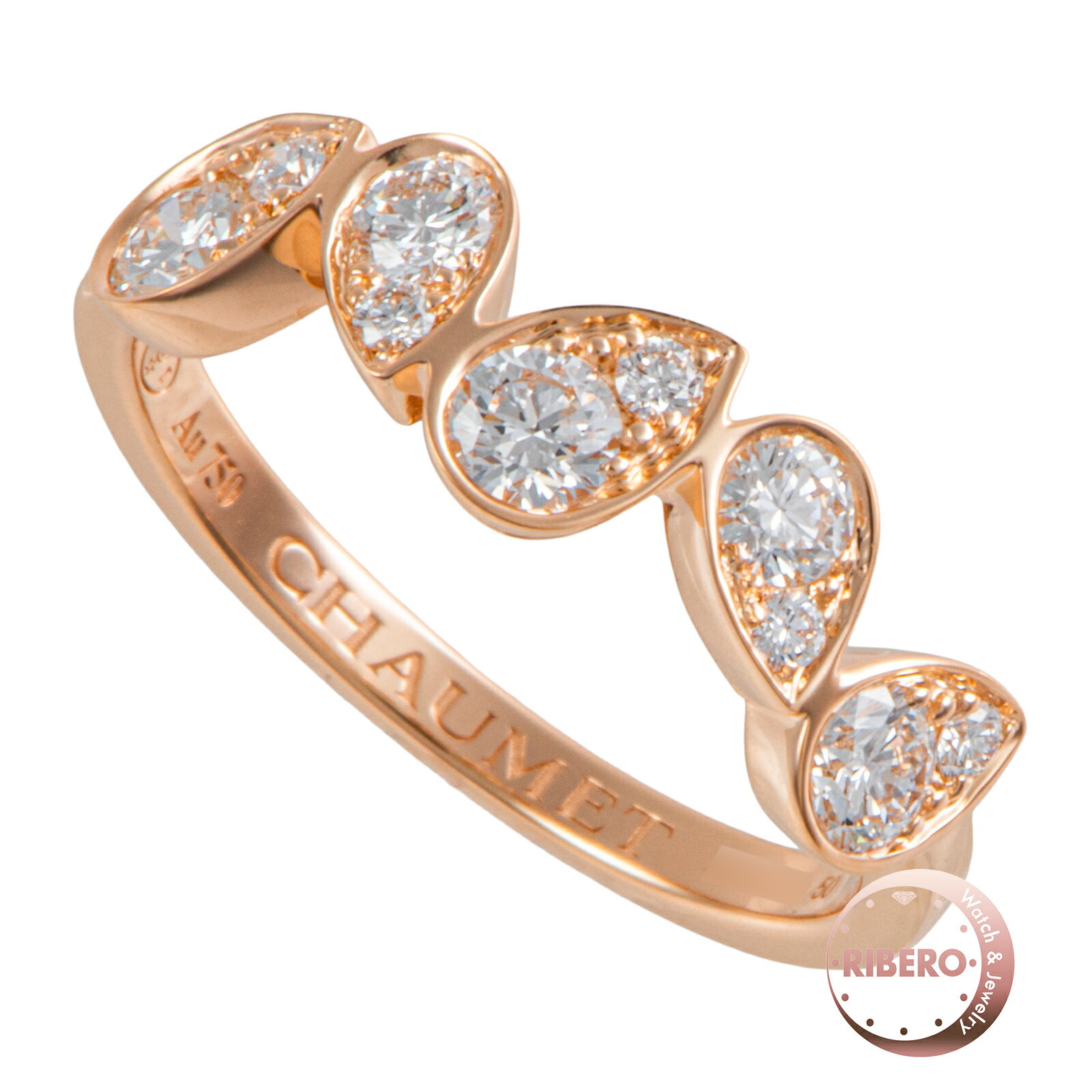 乐天商城 - Chaumet ショーメ ジョゼフィーヌ ロンド デグレット リング 083843-050 指輪 10号 K18WG ダイヤモンド ピンク ゴールド【中古】