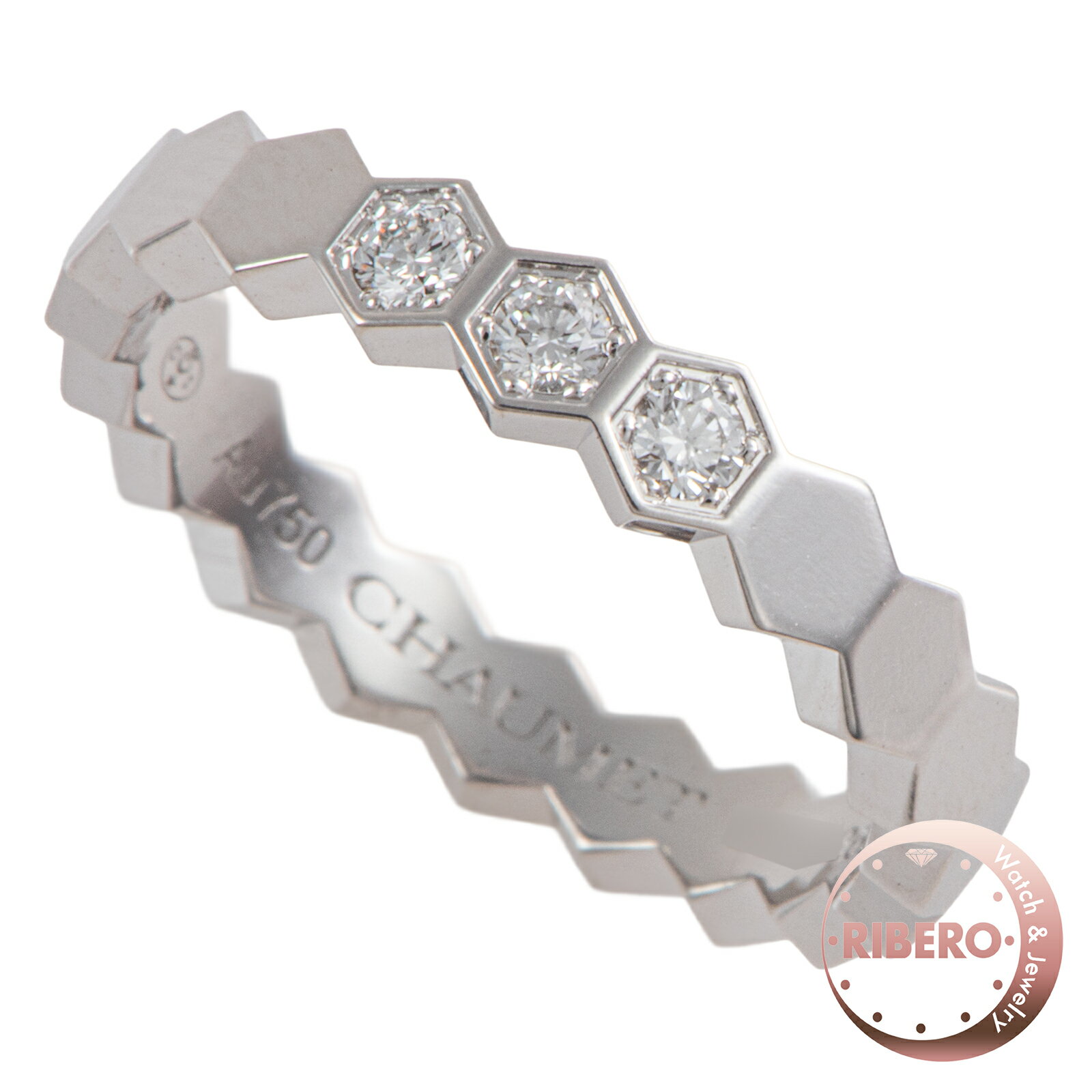 Rakuten - Chaumet ショーメ ビードゥショーメ コレクション リング 083360-050 指輪 ハニカム リング ビーマイラブ 10号 K18YG シルバー【中古】