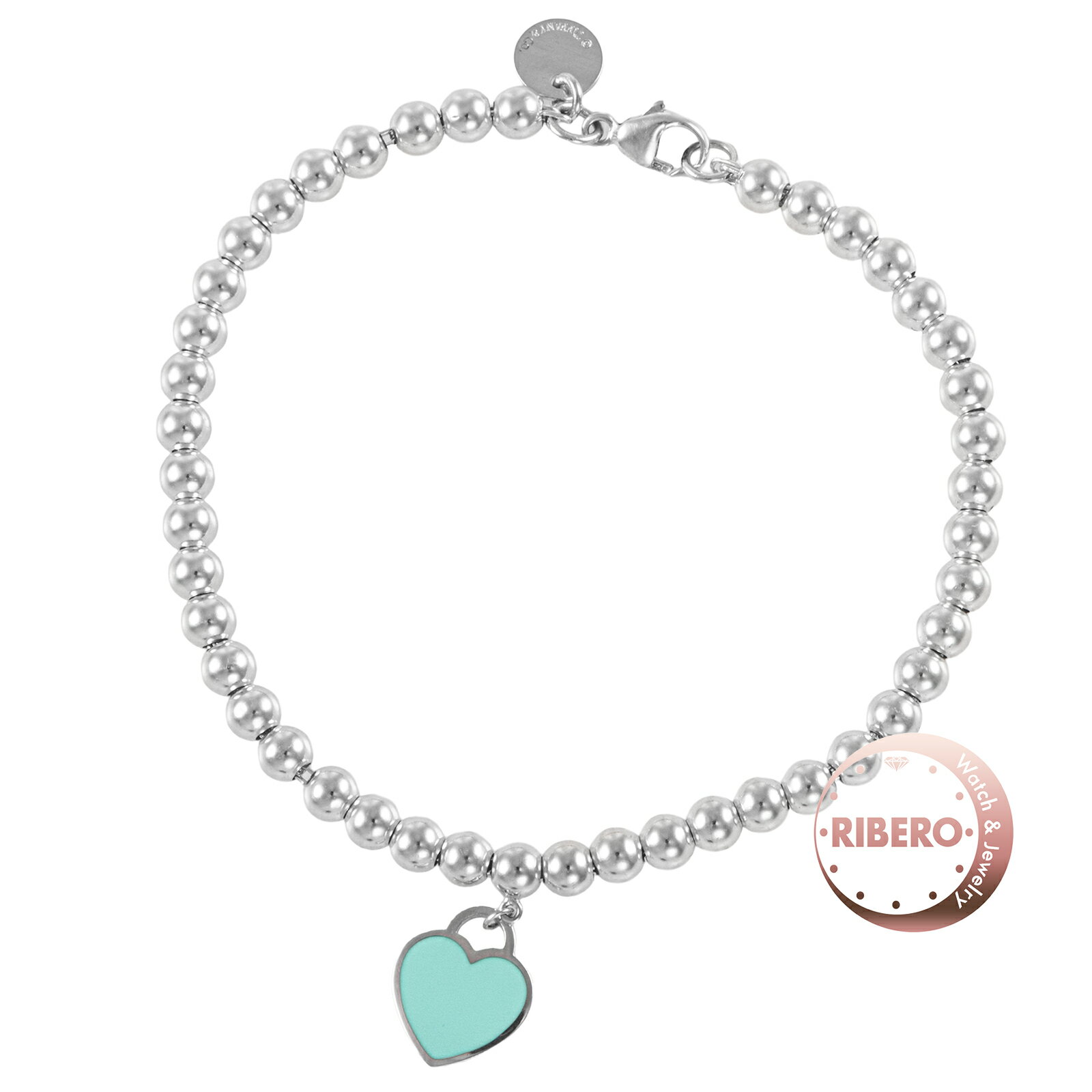 Rakuten - TIFFANY&Co. ティファニー リターン トゥ ティファニー ブルー ハート タグ ビーズ ブレスレット スターリングシルバー シルバー ブルー【中古】