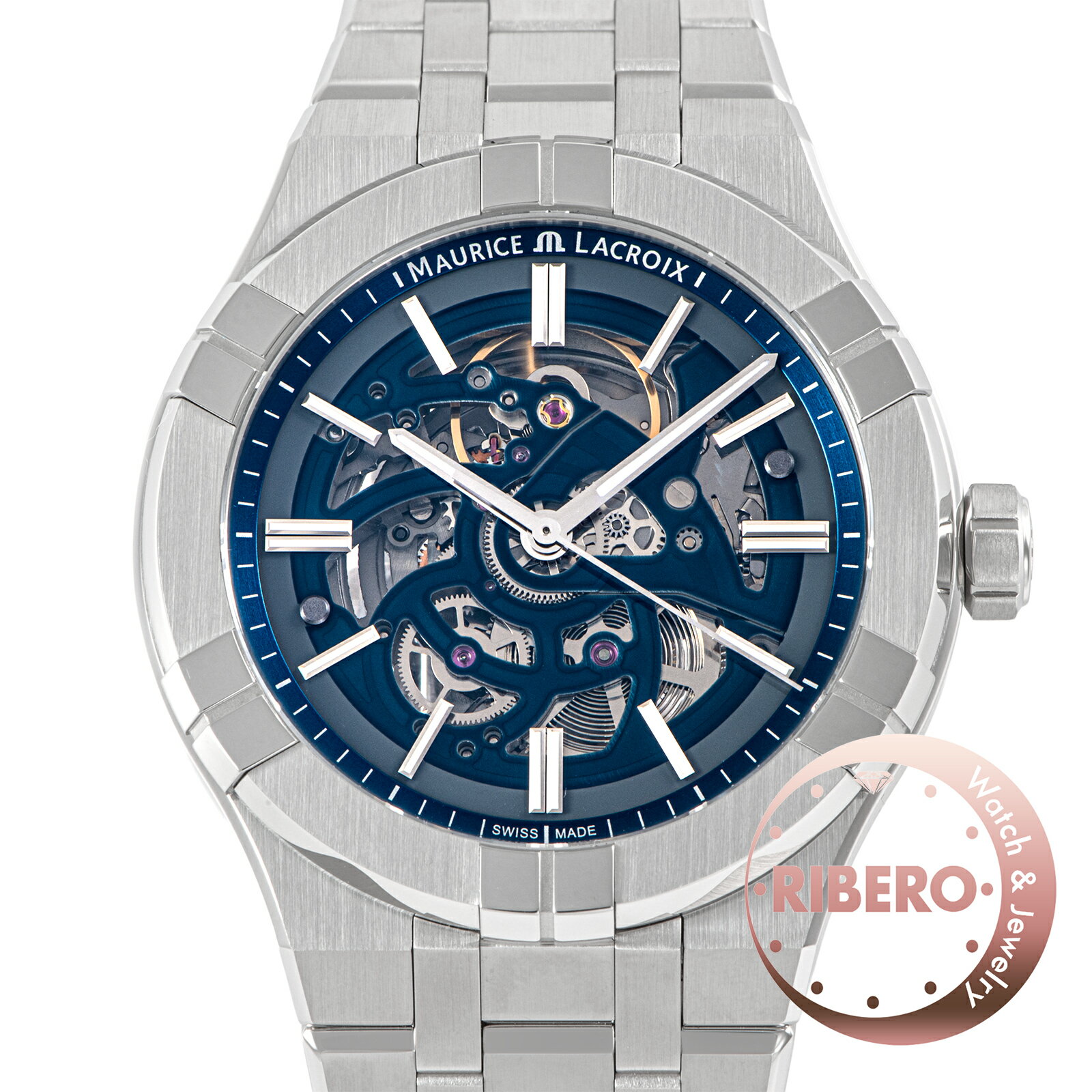 Rakuten - 【未使用】Maurice Lacroix モーリス・ラクロア アイコン オートマティック スケルトン AI6008-SS002-031-1 保証書2026年 ステンレススチール【中古】