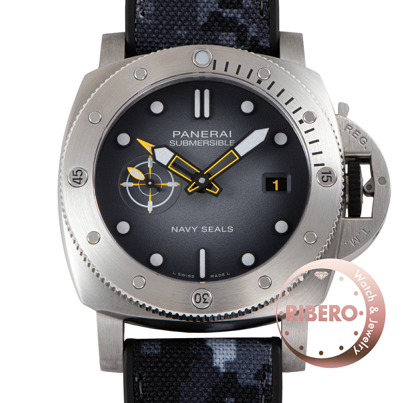 樂天商城 - OFFICINE PANERAI オフィチーネパネライ サブマーシブル ネイビーシールズ GMT PAM01323 ブティック限定モデル ステンレススチール【中古】