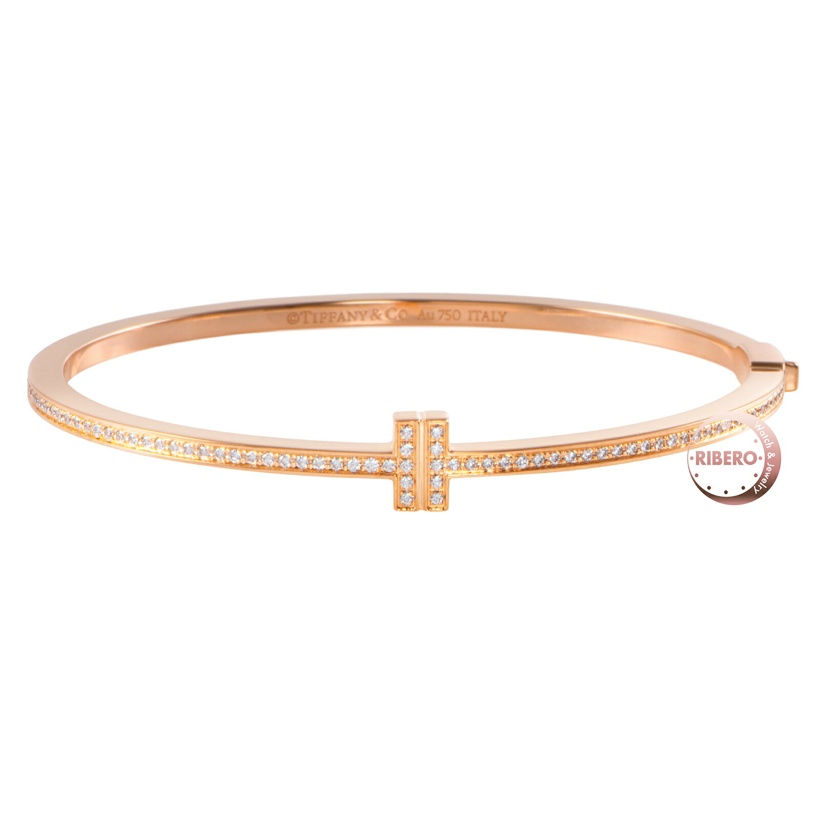 樂天商城 - TIFFANY&Co. ティファニー Tトゥー バングル ブレスレット K18PG ダイヤモンド ピンク ゴールド【中古】