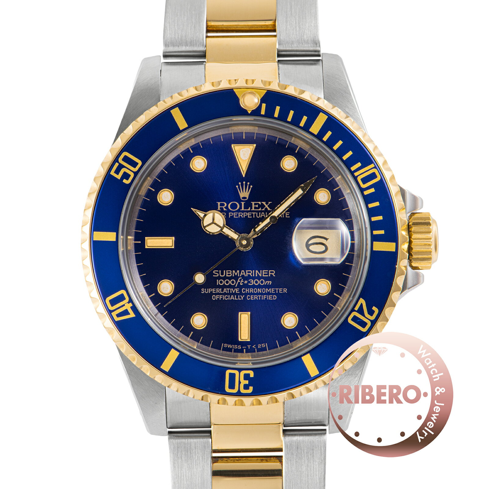 乐天商城 - ROLEX ロレックス サブマリーナデイト 16613 E番 Tritium SS/YG【中古】