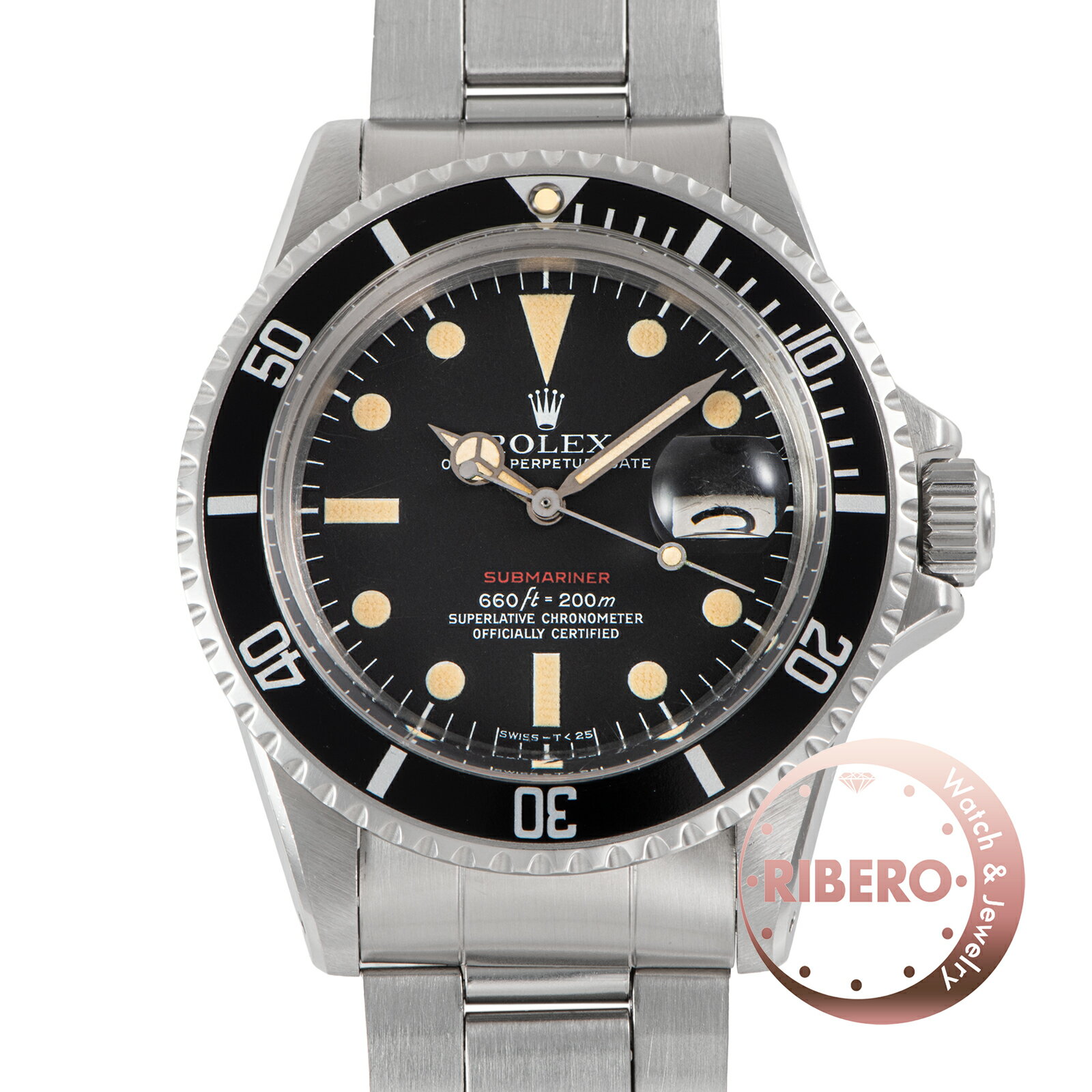樂天商城 - ROLEX ロレックス 赤サブマリーナデイト 1680 1973年製 Mark5ダイヤル MARK3ベゼル オープンシックス Tritium ステンレススチール【中古】