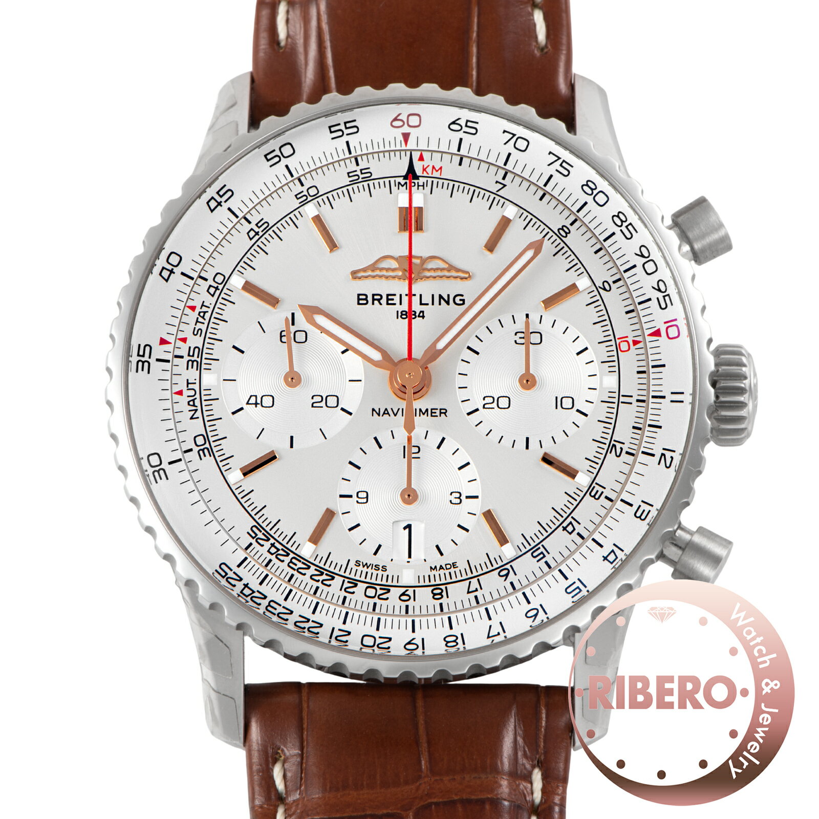 Rakuten - 【未使用】BREITLING ブライトリング ナビタイマー B01 クロノグラフ 41 AB0139211G1P1(AB0139) 保証書2026年 ステンレススチール【中古】