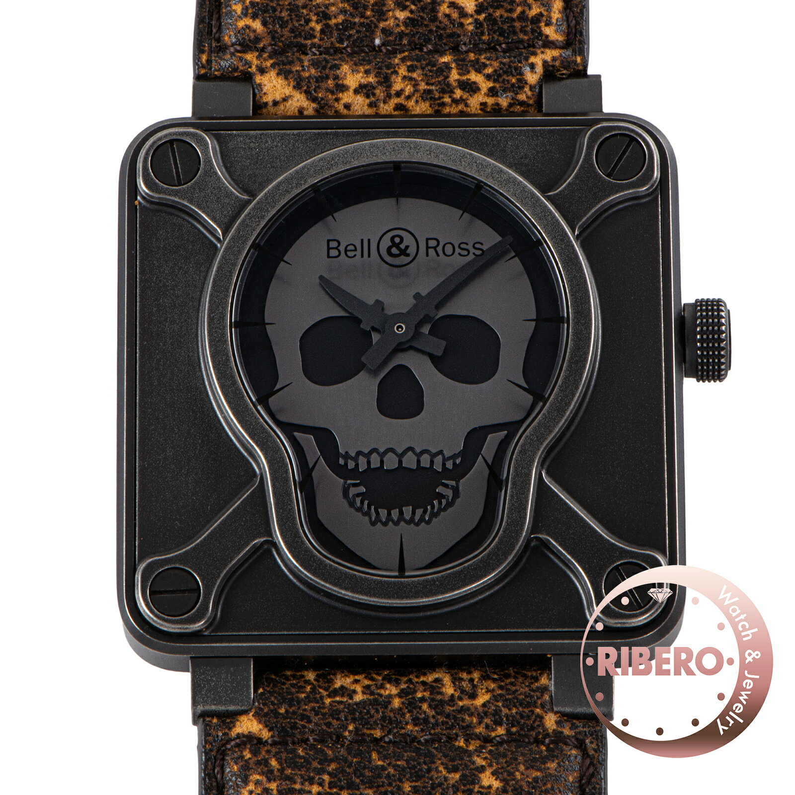 Bell＆Ross ベル＆ロス アビエーション BR01-92 エアボーン2 BR01-92-SA 999本限定 ステンレススチール ブラックカーボンパウダーコーティング【中古】
