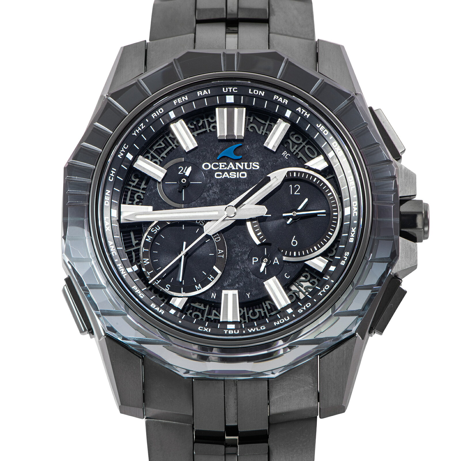 RIBERO楽天市場店のCASIO カシオ オシアナス マンタ OCW-SG1000-1AJR 600本限定 チタン／サファイアガラス【中古】｜アングル2