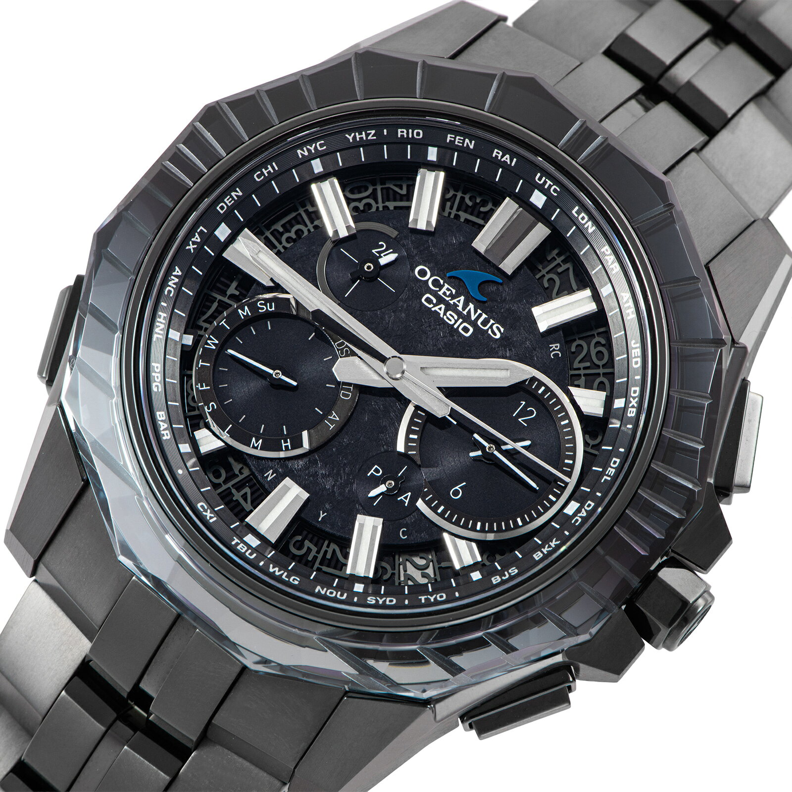 RIBERO楽天市場店のCASIO カシオ オシアナス マンタ OCW-SG1000-1AJR 600本限定 チタン／サファイアガラス【中古】｜アングル3