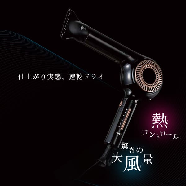 アイビル ブラシレスモータードライヤー ブラック BD-23D08【速乾ドライ ハイパワ...