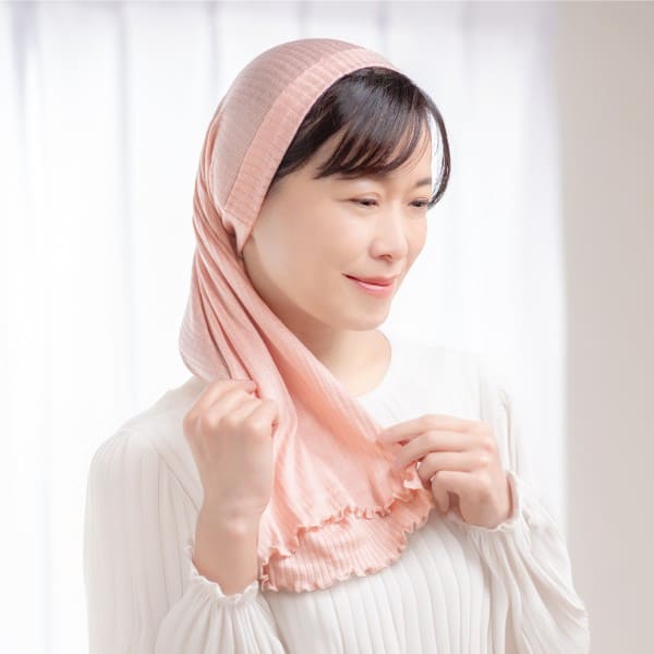 乐天商城 - 【あったかSALE】シルク混ナイトキャップ ローズピンク
