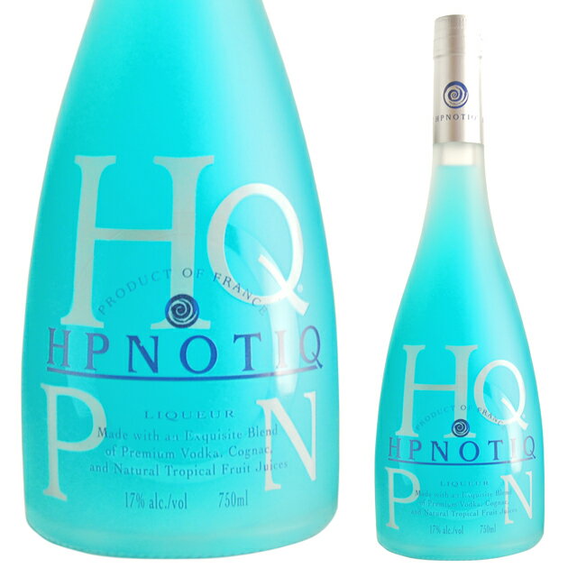 HPNOTIQフランス語で“催眠”を意味するヒプノティック。プレミアム・コニャックとプレミアム・ウォッカをベースに、パッションフルーツ、キウイ、ブルーベリー、オレンジ、パイナップルなどをブレンドして造られ、2001年発売から間もなくして人気に火がついたスタイリッシュなリキュールです。----------------------------------------------------------------------- 【産地】 フランス 【生産者】 ウインガード インポート社 【度数】 17度 【内容量】 750ml -----------------------------------------------□お酒 引越し 挨拶 昇進祝い 退職祝い お返し 還暦祝い 手土産 ディナー 就職祝い 男性 女性 父 母 彼氏 彼女 ギフト 内祝い 退職 お礼 誕生日 プレゼント 結婚祝い リキュール 通販 楽天結婚引出物 結婚内祝い 結婚御祝い 快気祝い 全快祝い 新築内祝い 上棟祝い 長寿祝い 就職内祝い 他各種内祝い・お返し 新築祝い 初老祝い 古稀祝い 喜寿祝い 傘寿祝い 米寿祝い 卒寿祝い 白寿祝い 長寿祝い お返し お中元・お歳暮 年始挨拶 ゴルフコンペ 記念品 賞品 暑中見舞い 残暑見舞い 【ギフト包装一覧はこちら】