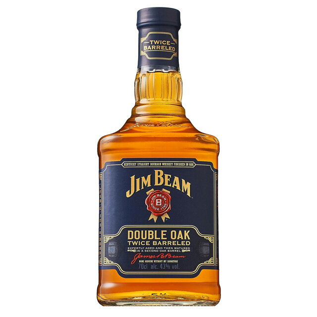 ジムビーム ダブルオーク 43度 700ml 箱なし【 ウィスキー バーボン バーボンウイスキー お酒 ウイスキー 彼氏 誕生日 蒸留酒 酒 晩酌 歓迎会 家飲み 記念日 美味しいお酒 祝い 家庭用 宅飲み ひとり呑み 飲み会 ひとり飲み 洋酒 】【ワインならリカオー】
