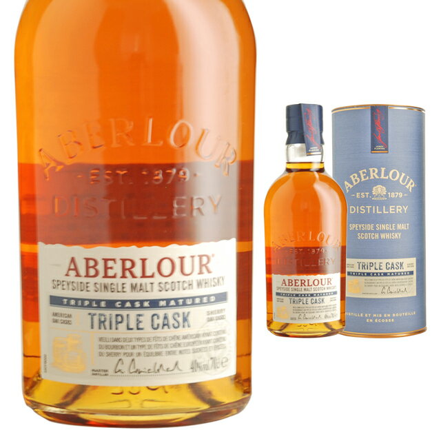 ABERLOUR [円筒] アベラワー トリプルカスク 40度 700ml シングルモルトウイスキー スコッチ【お酒 酒 洋酒 ウィスキー スコッチウイスキー