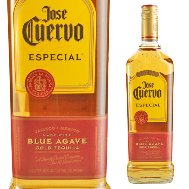 JOSE CUERVO ESPECIALハリスコ州テキーラの大手メーカークエルボ社が造るテキーラ。このエスペシャルは樽熟成によるまろやかな味わいをもつゴールド・テキーラです。【クエルボの商品一覧はこちら】-----------------------------------------------------------------------【産地】 メキシコ【生産者】 ホセ クエルボ社【度数】40度【容量】1000ml-----------------------------------------------------------------------お酒 引越し 挨拶 就職祝い 退職祝い 結婚祝い 新築祝い 快気祝い 全快祝い還暦祝い 長寿祝い 内祝い開店祝い お返し 手土産 ディナーパーティ 誕生日 ギフト 引出物 記念品 ゴルフコンペ 御中元 お中元 お歳暮 御歳暮 暑中見舞い 残暑見舞い 年末年始 お正月　父の日 母の日【ギフト包装はこちら】