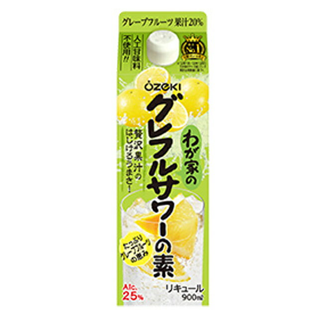 炭酸水で割るだけで手軽においしい、果汁たっぷり本格グレープフルーツサワー。太陽の恵みをぎゅっと詰め込んだグレープフルーツの果汁を贅沢に20％使用。大関の日本酒から造った米焼酎が、グレープフルーツのみずみずしい味わいを引き立てます。人工甘味料不使用。果汁本来の味を活かしたサワーです。-----------------------------------------------------------------------【産地】 日本【生産者】 大関株式会社【度数】25度【容量】900ml-----------------------------------------------------------------------お酒 引越し 挨拶 就職祝い 退職祝い 結婚祝い 新築祝い 快気祝い 全快祝い還暦祝い 長寿祝い 内祝い開店祝い お返し 手土産 ディナーパーティ 誕生日 ギフト 引出物 記念品 ゴルフコンペ 御中元 お中元 お歳暮 御歳暮 暑中見舞い 残暑見舞い 年末年始 お正月　父の日 母の日