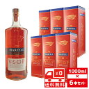 [送無][大容量][セット6] マーテル VSOP 40度 1000ml×6本 ブランデー コニャック 送料無料 箱不良 【飲み物 ひとり呑み ブランディー ..