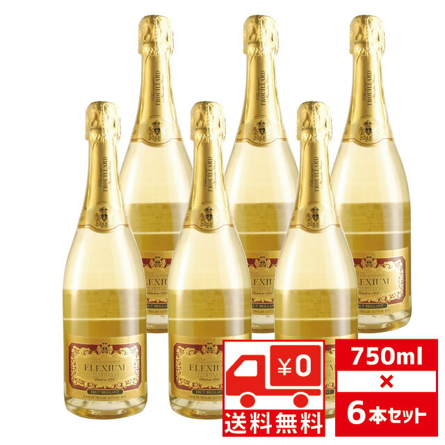 [送無][セット6] トゥルヤール エレッシアム ブリュット 750ml×6本 シャンパン 送料無料【お酒 酒 スパークリングワイン ワイン スパークリング ギフト シャンパーニュ 洋酒 シャンペン 祝い 母の日 母 内祝い プレゼント お酒 父の日 】【ワインならリカオー】