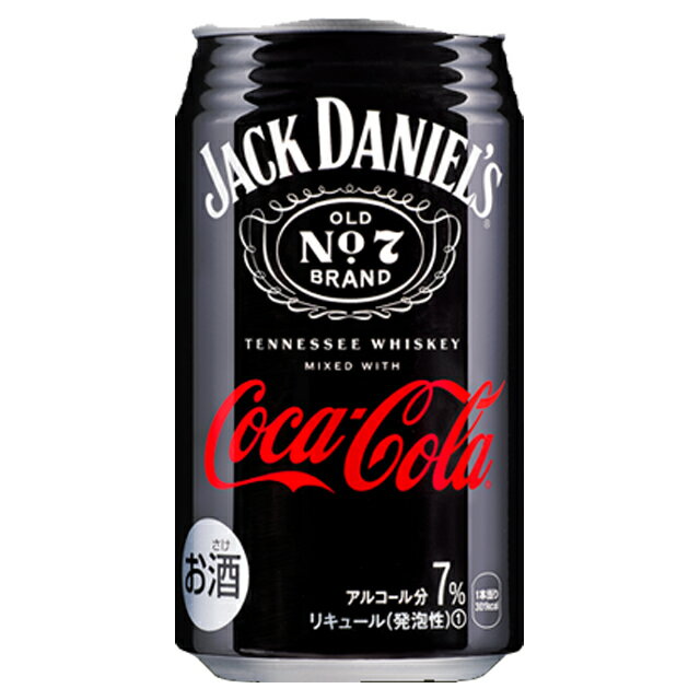 [6缶セット] ジャックダニエル＆コカコーラ 7度 350ml×6本 ジャックコーク ハイボール コークハイ 【 お酒 酒 Jack daniels コーラ 缶 ハイボール缶 缶ハイボール 誕生日 6缶 パーティー 手土産 おいしい バレンタイン チョコ以外】【ワインならリカオー】のサムネイル