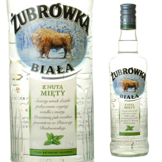 ZUBROWKAズブロッカ はバイソングラス独特の香りが特徴の、ポーランドを代表するフレーバードウオッカです。 その起源は500年以上前とも言われており、現在アメリカ、フランス、ハンガリー、イギリスなど70カ国以上の国で親しまれています。ズブロッカクリアのフレーバードタイプ。ビアウォヴィエジャの森の大自然にインスパイアされた、ミントの香りが清々しい味わいです。ズブロッカの一覧はこちら-----------------------------------------------------------------------【産地】ポーランド【生産者】ポルモス・ビャウィストク社【度数】37.5度【容量】500ml-----------------------------------------------------------------------お酒 引越し 挨拶 就職祝い 退職祝い 結婚祝い 新築祝い 快気祝い 全快祝い還暦祝い 長寿祝い 内祝い開店祝い お返し 手土産 ディナーパーティ 誕生日 ギフト 引出物 記念品 ゴルフコンペ 御中元 お中元 お歳暮 御歳暮 暑中見舞い 残暑見舞い 年末年始 お正月 父の日 母の日【ギフト包装はこちら】