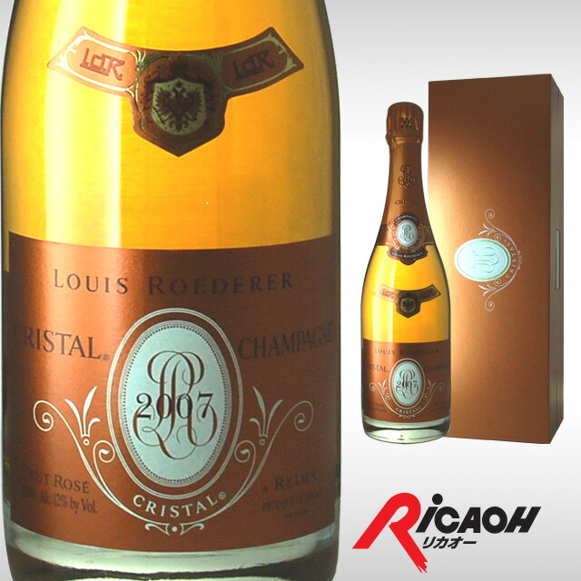【箱入】 ルイロデレール クリスタル ブリュット ロゼ 2007 750ml(ギフト お酒 誕生日 プレゼント お祝い 酒 お返し ディナー 彼氏 彼女 結婚祝い 女性 男性 シャンパン シャンパーニュ 退職 お礼 ギフト)【ワインならリカオー】