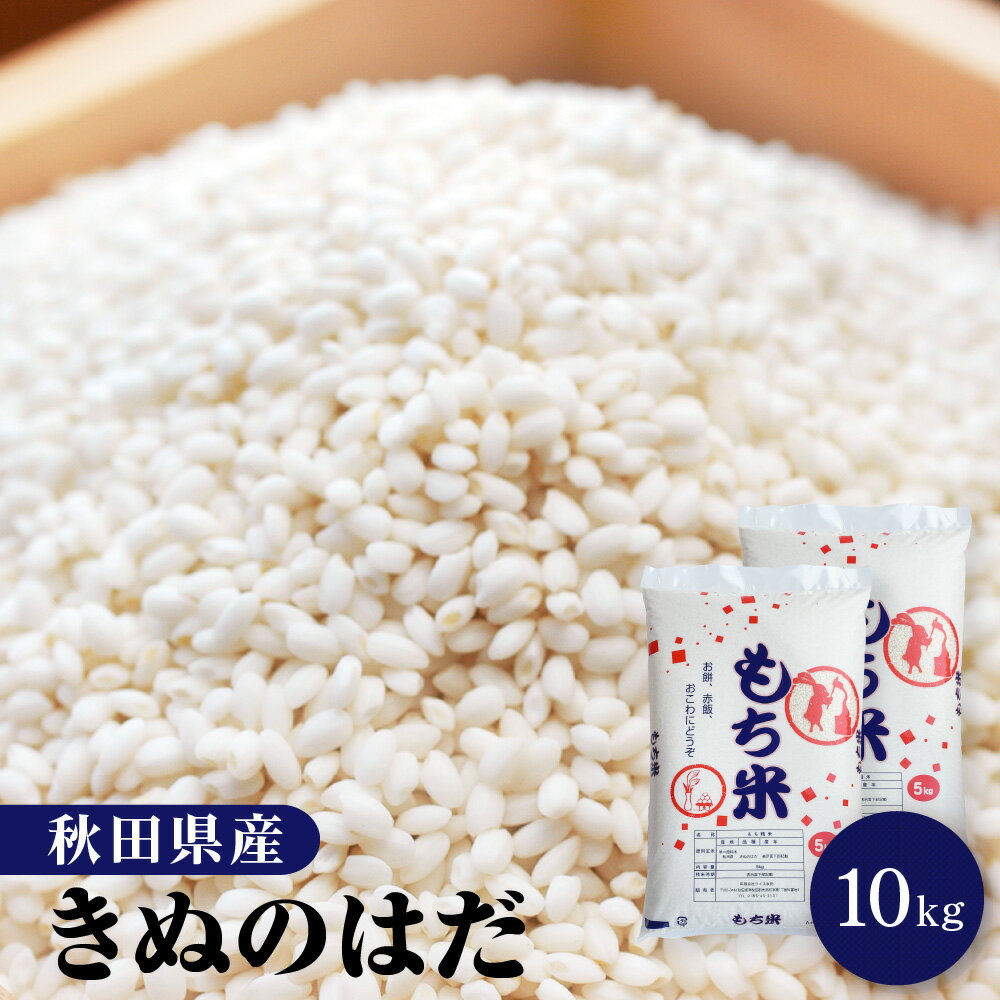 令和5年産 もち米 10kg 秋田県産 きぬのはだ もち精米 もち玄米【送料無料】【沖縄のみ別途2,200円加算】