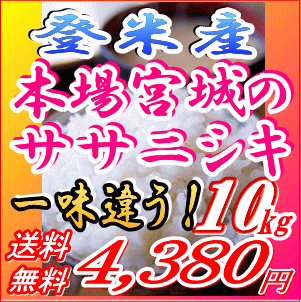 【一味違うこのお米】宮城県産 ササニシキ 10kg[玄米/白米/無洗米]選択可25年登米産（5kg×2）【米 10kg 送料無料】【恵方巻きにもお勧め】