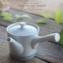 和食器 お茶 有田焼 白磁渦 ステンレス 茶漉し付 中 急須 ティーポット 茶器 食器 緑茶 紅茶 ハーブティー おうち うつわ 陶器 日本製