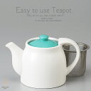 洋食器 美味しい お茶 でホッとするカラーマルチ ティーポット 白 ヒスイ茶器 食器 緑茶 紅茶 ハーブティー おうち うつわ 陶器