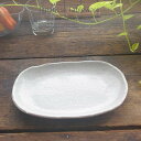 和食器 白粉引ワラジ楕円皿 27×18.3×2.8 おうち うつわ カフェ 食器 陶器 日本製 美濃焼 大皿 インスタ映え