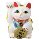 白ネコ右 8号 ネコ ねこ 縁起物 置物 ギフト 厄除け 開運 雑貨 金運 招き猫(3)