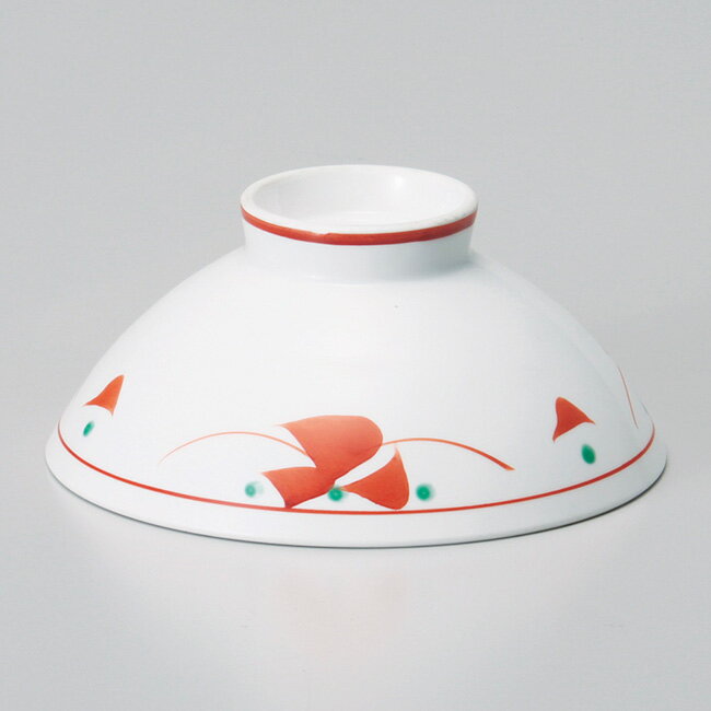 和食器 赤紅小花 ご飯茶碗 飯碗 茶碗 おうち うつわ 陶器 日本製 らいすぼーる 軽井沢 春日井
