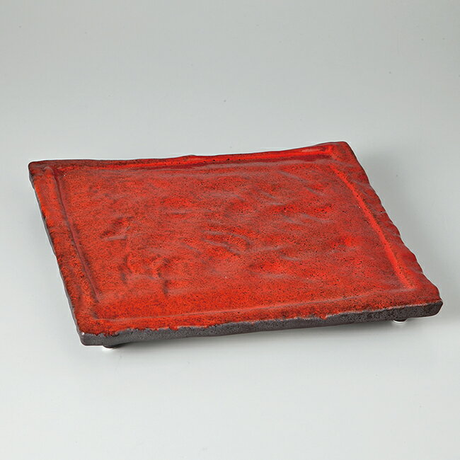 和食器 紅黒炭正角皿小 おうち カフェ 食器 陶器 前菜 焼き物 おしゃれ うつわ 軽井沢 春日井