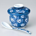 和食器 フタをあけてふわぁーっと 梅ずくし 茶碗蒸し スプーンセット スープ 陶器 うつわ ごはん おうち おしゃれ むし碗 汁碗 デザート レンジ対応