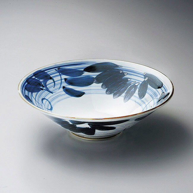 和食器 刷毛目大輪菊10.0反丼