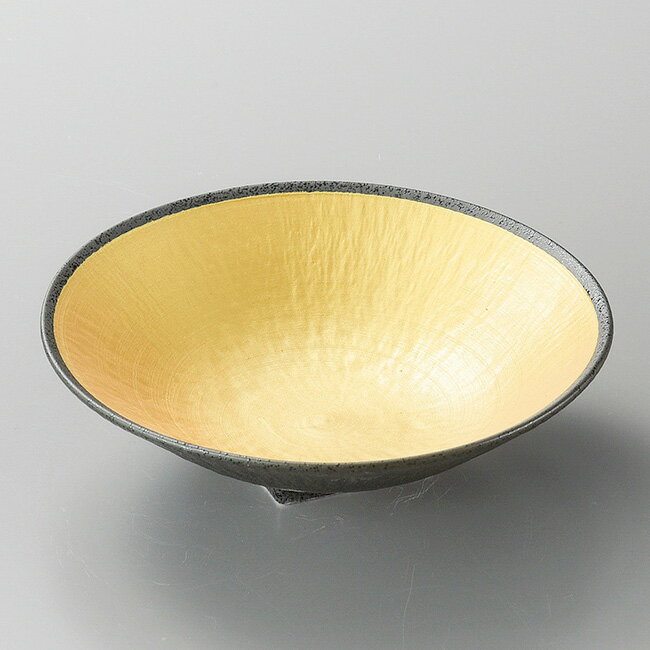 和食器 雲母金とちり丸鉢 17.2×4.7cm 中鉢 ボウル サラダ おかず おうち うつわ 陶器 カフェ おしゃれ 軽井沢 春日井