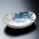 和食器 染付ぶどう楕円鉢 17×11.7×3.7cm 中鉢 ボウル サラダ おかず おうち うつわ 陶器 カフェ おしゃれ 軽井沢 春日井