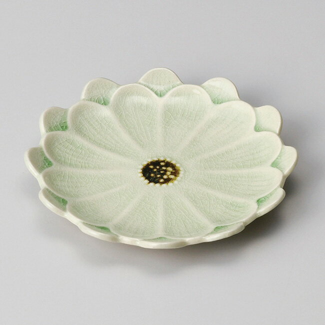 和食器 デイジーひわ銘々 丸皿 12×2.8cm プレート うつわ 陶器 おうち ごはん カフェ おしゃれ 軽井沢 春日井