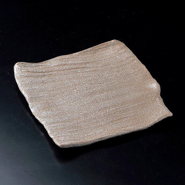 和食器 雪志野 正角皿 萬古焼 24×24×3.2cm スクエア プレート カフェ おうち うつわ 陶器 おしゃれ 軽井沢 春日井