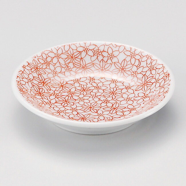 和食器小さな赤小紋10×2cm小皿...