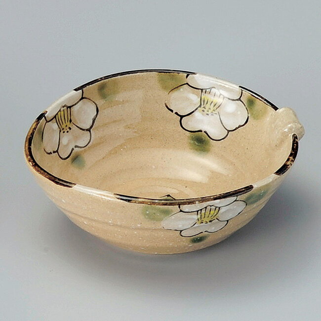 和食器小さな土物織部つばき手付小鉢...