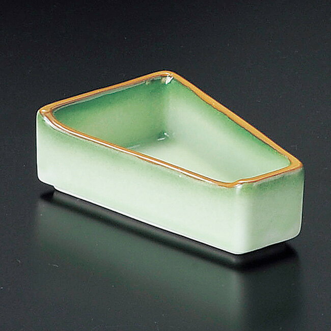 和食器 小さな 緑彩台形鉢 10.2×6.7×4cm 小鉢 豆鉢 うつわ 陶器 おうち おしゃれ
