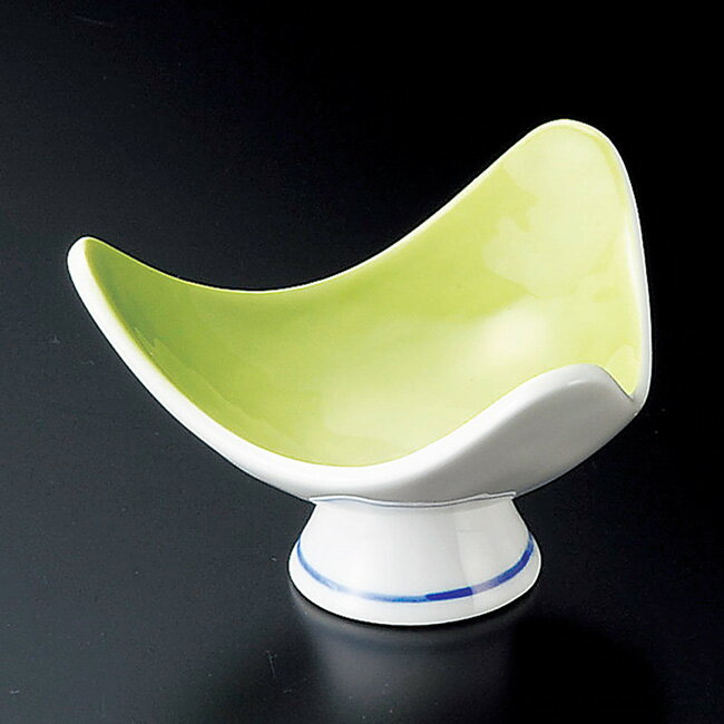 和食器 小さな グリーン 緑 吹三角高台小鉢 9.5×9.5×6.5cm ボウル うつわ 陶器 カフェ おしゃれ おうち