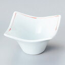 和食器 小さな 赤ライン四方小鉢 7.8×7.8×5.5cm ボウル うつわ 陶器 カフェ おしゃれ おうち