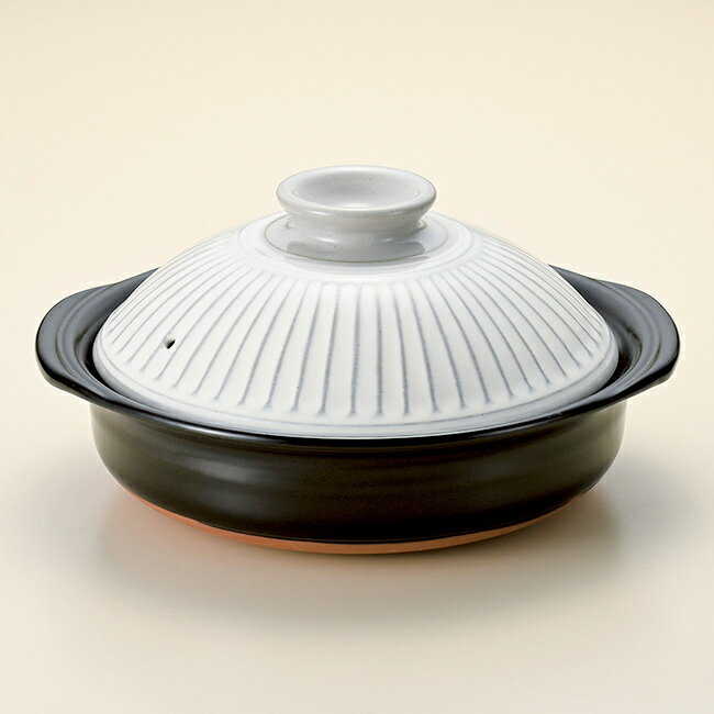 和食器 家族でお鍋 銀峯菊花粉引 1〜2人用 6号鍋 萬古焼 土鍋 直火 耐熱 おうち ごはん おしゃれ プレゼント 陶器 うつわ