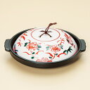 和食器 手書き花鳥陶板 土鍋 直火 耐熱 おうち ごはん おしゃれ プレゼント 陶器 うつわ