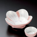 和食器 ピンク釉ラスター花 中鉢 ボウル 14.5×5.5cm 小鉢別売 うつわ 陶器 おしゃれ おうち